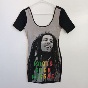Zion Rootswear Jamaica Dress Bob Marley Band Tunic Mini Ladies M Reggae Legend
